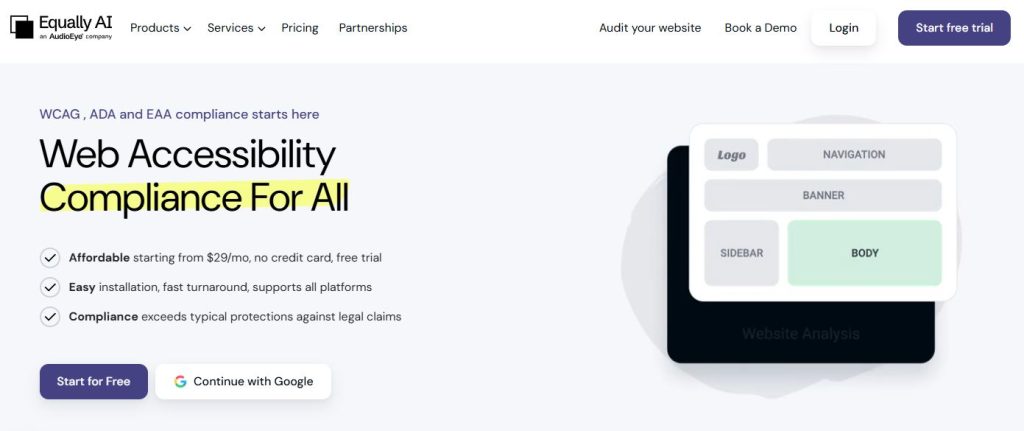 Equally.ai homepage