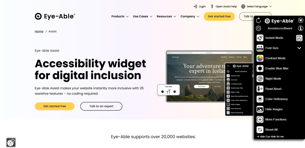 Eye-Able widget