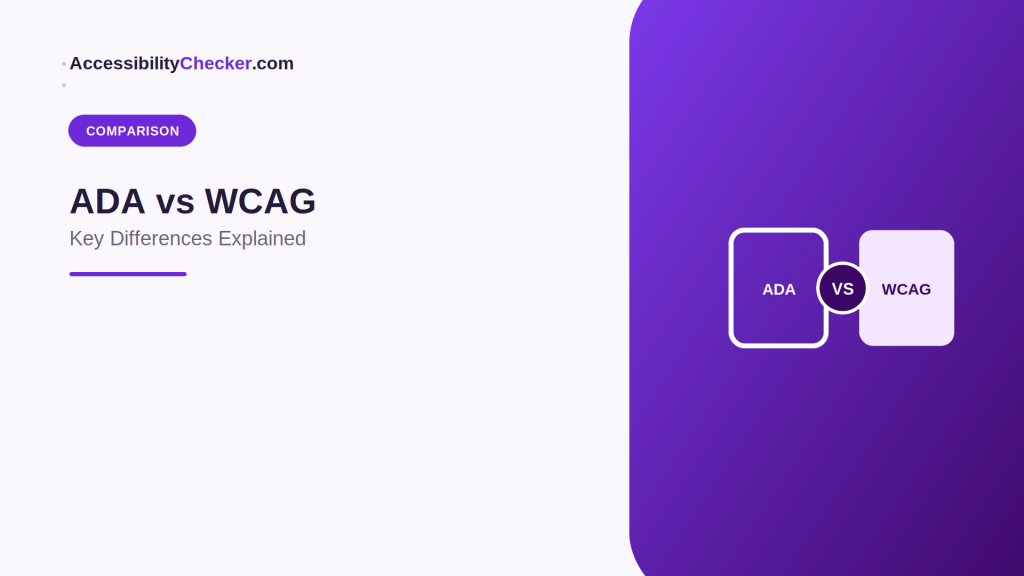 ADA Vs WCAG