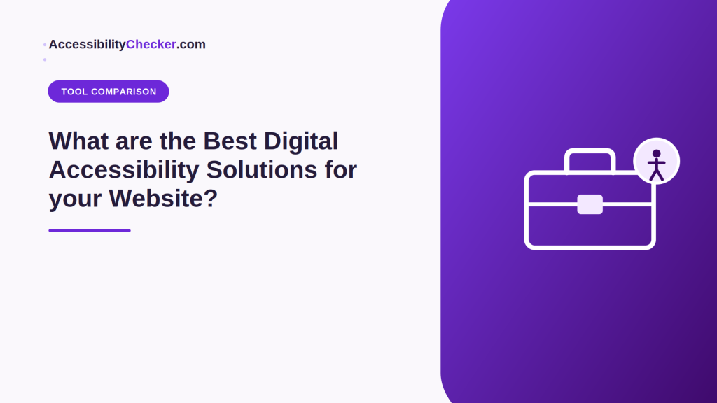 best digital accessibility solutions